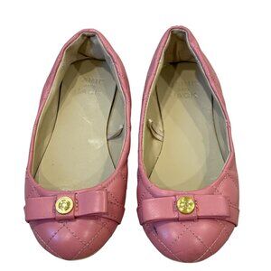 Janie and Jack Pink Quilted Ballet Flats With Bow Detail Size 10 Girls